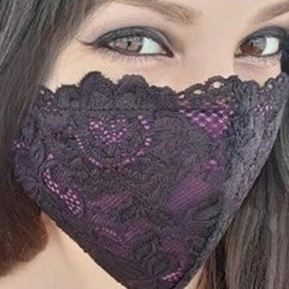 Gas Mask Women Fashion Washable Breathable Dust-Proof Lace Party Wedding Bride Face Cover face mask One Piece For Outdoor маска для лица