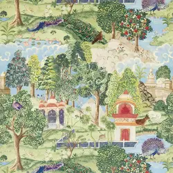 Custom Art Photo Mural Wallpaper for Living Room - American Countryside Garden Design (1903972031 - 1)