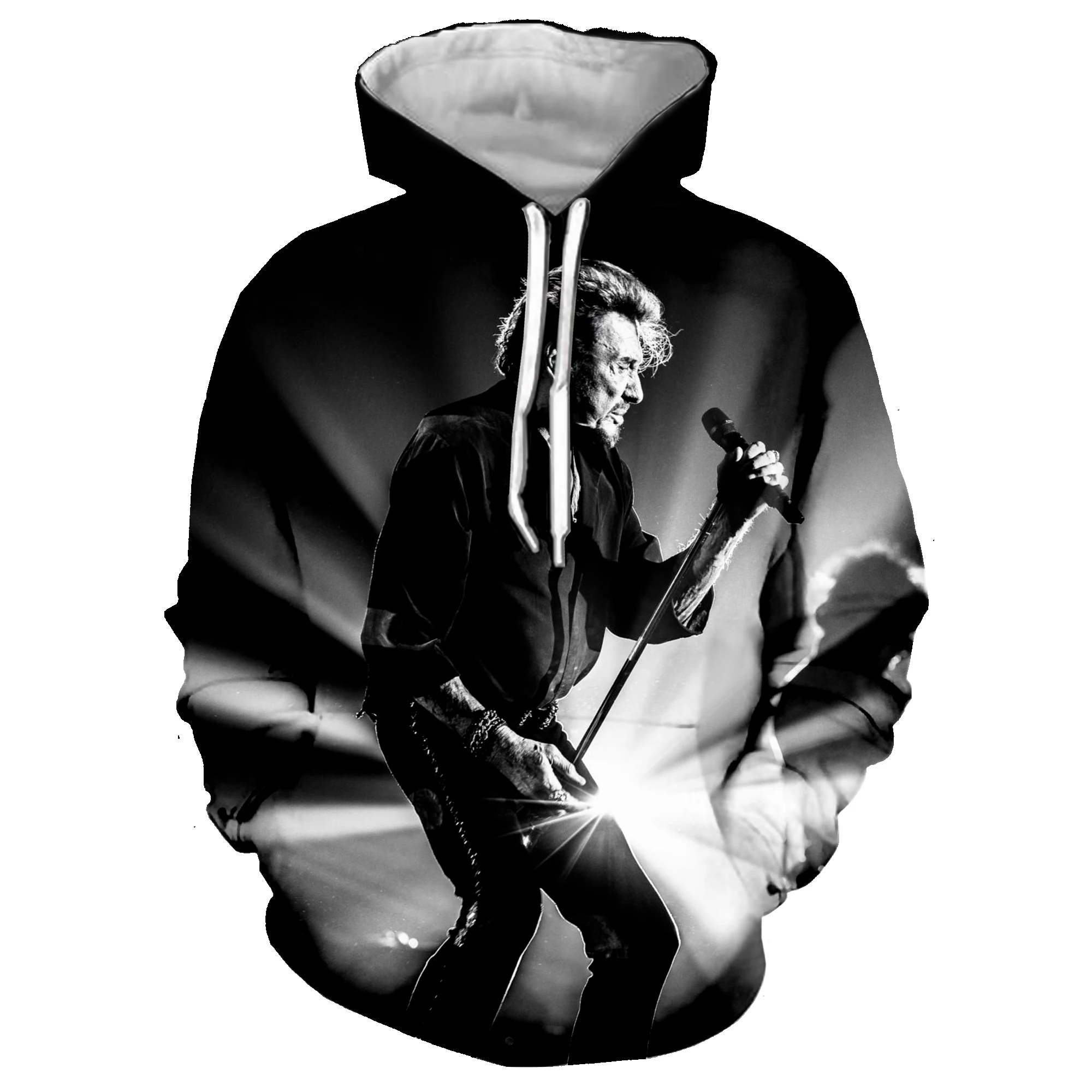 

Rock Singer 3D Printed Johnny Hallyday Guitar Hoodie Sweatshirts Hip Hop Fashion Casual Funny Pullover Unisex Streetwear Hoodies