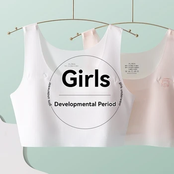 2-4PCS High quality Invisible Underwear For Girls Vest For School Students Bra Junior High School Students Girl-style Underwear