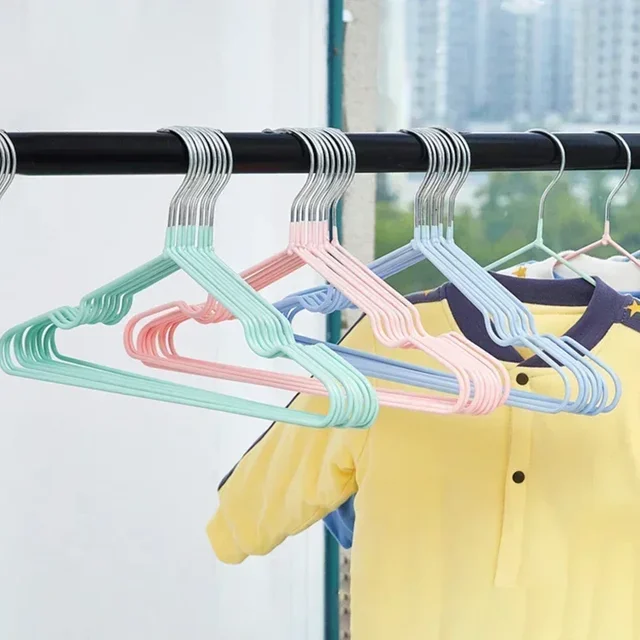 Stile per bambini 30 cm Appendiabiti rivestito in gomma antiscivolo Appendiabiti per neonati in metallo rivestito in PVC Organizzazione appendiabiti per la casa nel dormitorio 1