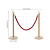 Crowd Control Stanchion, Stanchion Set, Stanchion Set with 5 ft/1.5 m Red Velvet Rope, Crowd Control Barrier Metal Base #3