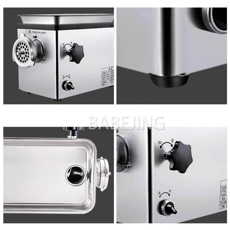 Small Desktop Food Meat Grinder, Commercial Multifunctional Stainless Steel Vegetable Chopper 3