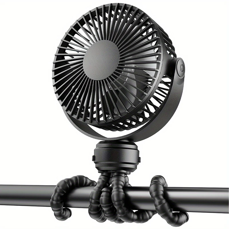Description Picture 5 of itemFan for Cart Stroller Fans Portable Outdoor Fan Clip On for Baby 3 Speeds USB Rechargeable Handheld Electric Fan Home New