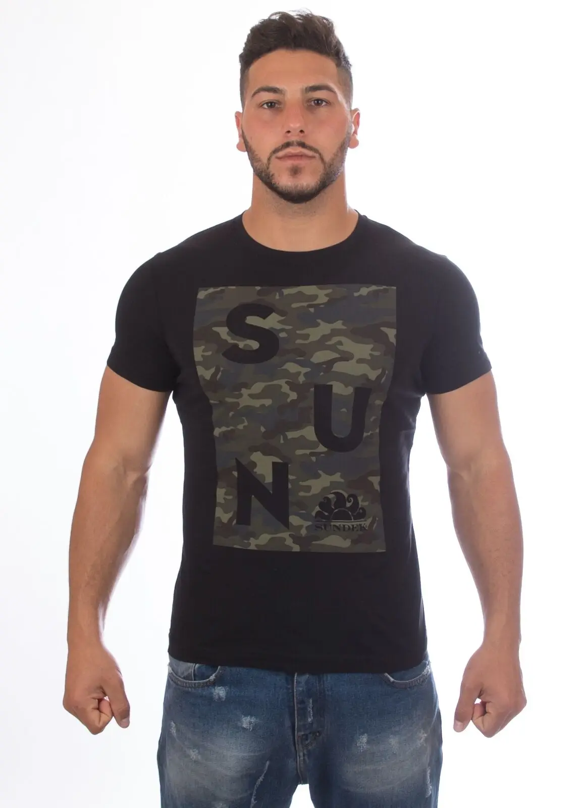 Sundek-T-Shirt Tallas-M773Tej6353-004-Nero