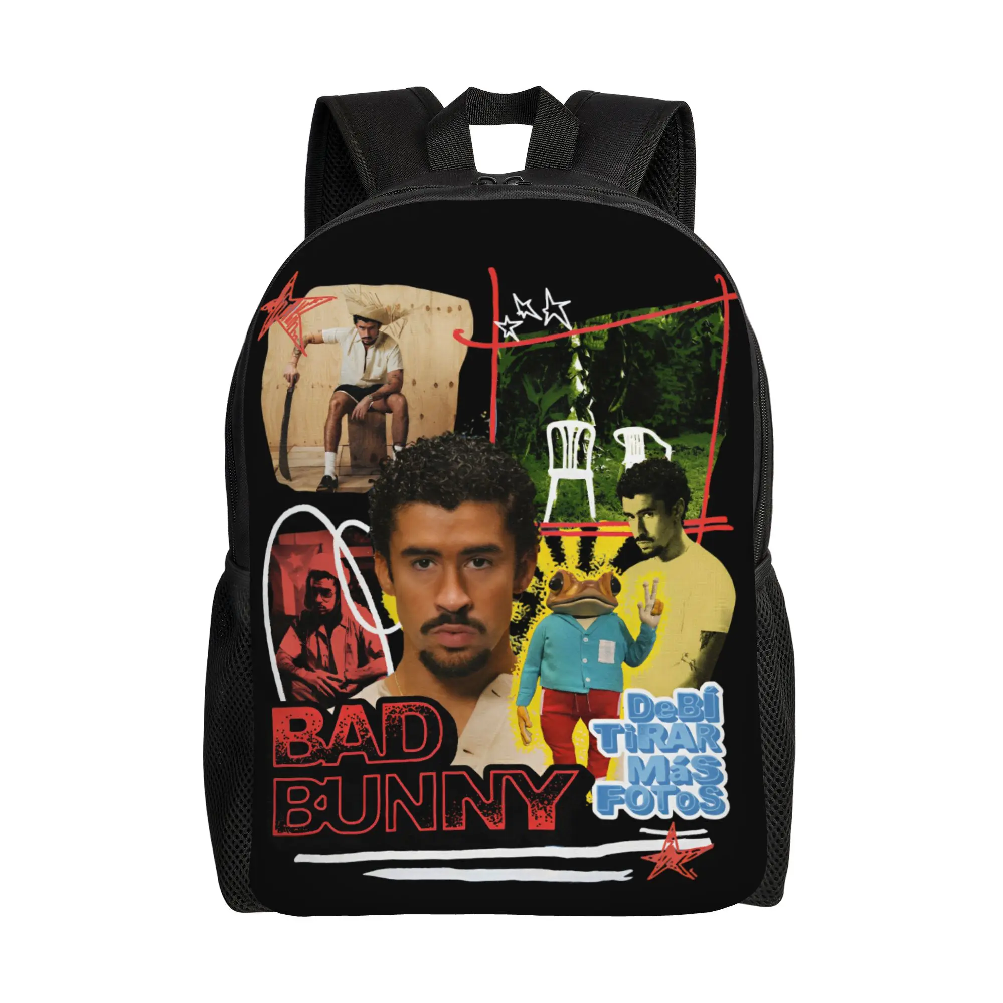 Bad Bunny DTMF 패션 배낭 선물 고등학교 하이킹 여행 힙합 데이팩 남..