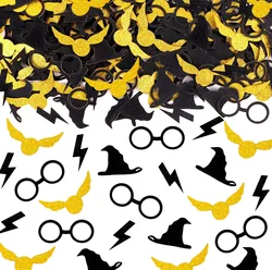 Enchanting Witch Hat Glitter Confetti for Festive Celebrations and Events (Black)