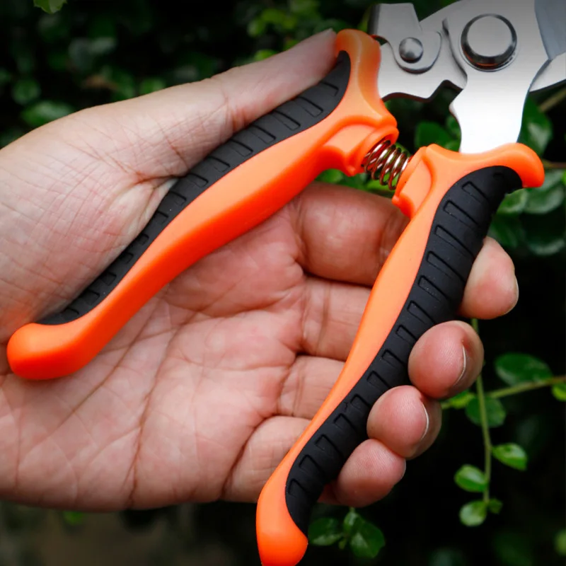 Pruning Shears Sharp Blade One-handed Branch Grass Garden Fruit Tree Trimming Scissors Knife Non-slip Handle Tools