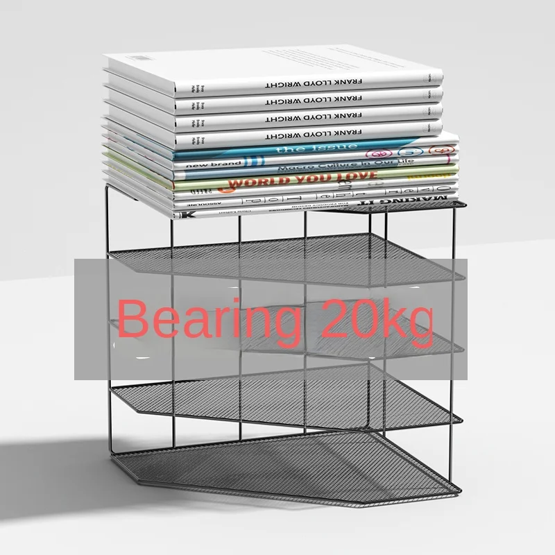Metal File Rack Office Desk Shelf Standing Desktop File Folder Box Storage Box Data Rack Stationery Organizer