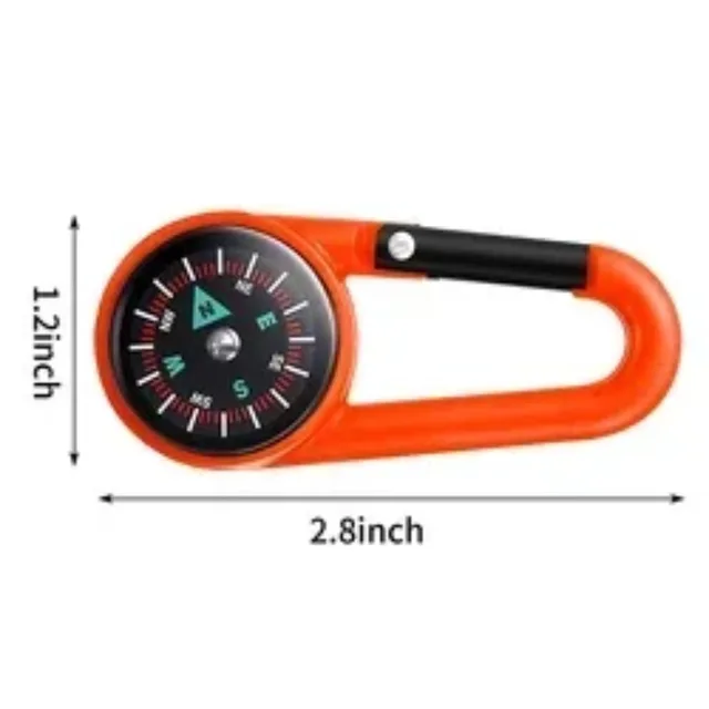 Mini Lightweight Compass, Portable Carabiner Keychain Compasses, Outdoor Camping Tool, Mountaineering Tourism Survival Equipment 3