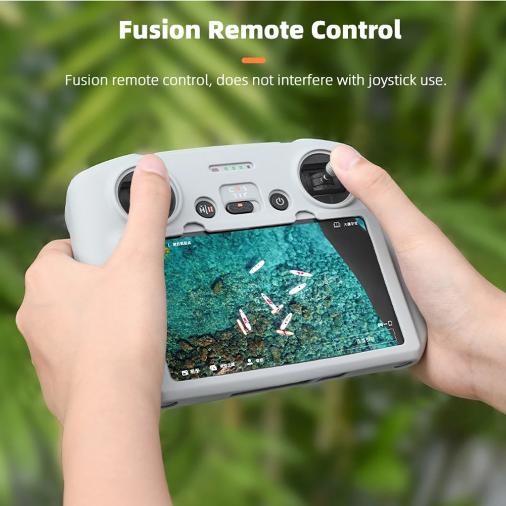 Coque Silicone Anti-Choc pour Télécommande Drone Mini 3 Pro - Gris