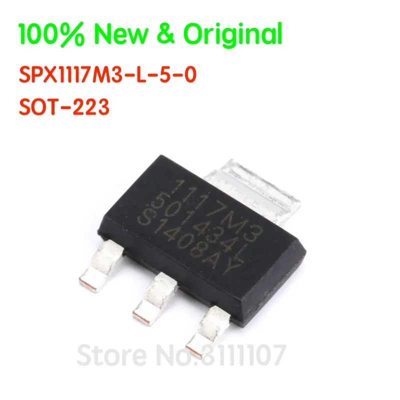 

10PCS/LOT SPX1117M3-L-5-0 SOT-223 SPX1117 SPX1117M3 TR Regulator LDO 5V 0.8A IC Chip 100% New & Original