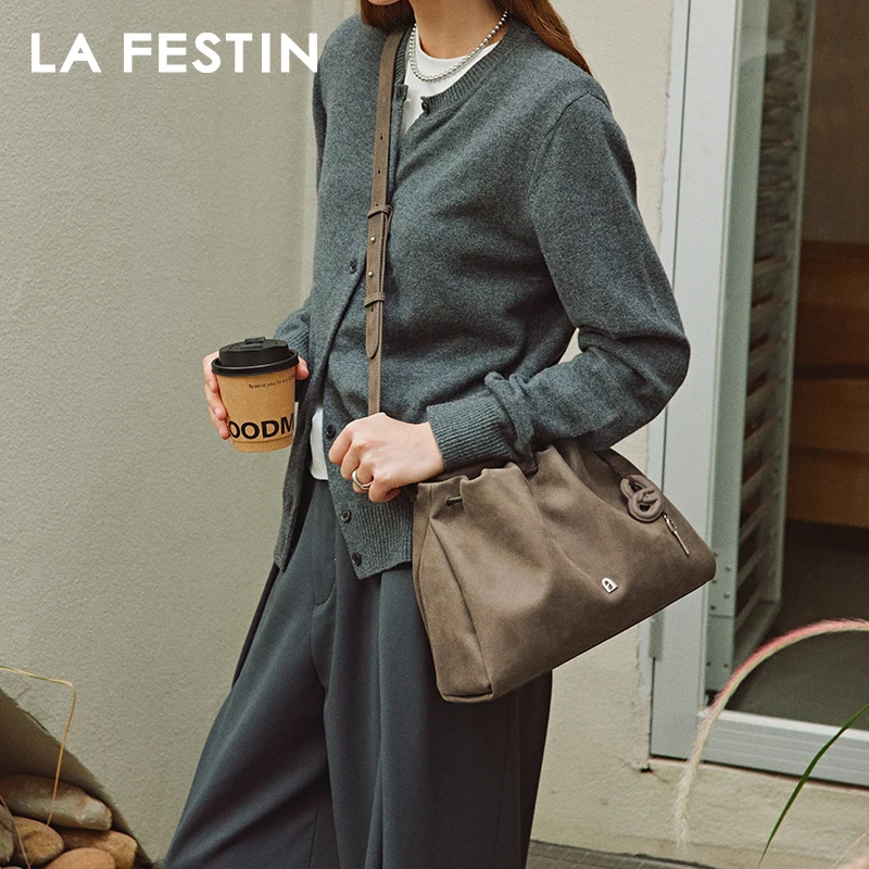 LA FESTIN Original Brand Women's Bag 2025 New Fashion Leather Shoulder Bag Lady Handbag Large Capacity Bag Crossbody Bag