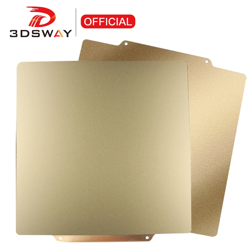 3Dsway Double Side Pei Film Smooth Flexble Build Plate Surface Platform Lamiera Di Acciaio Testurizzata Per Parti Di Stampanti 3D Bambu X1 Voron