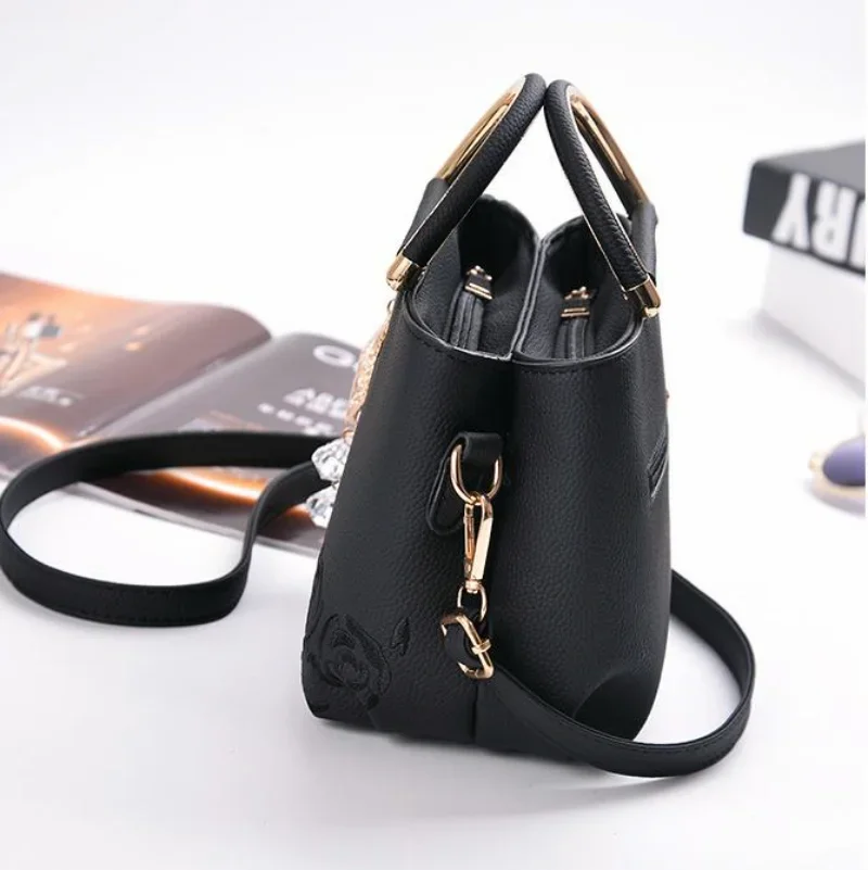 Women Small Bag Female Embroidery PU Leather Designer Bag Fashion