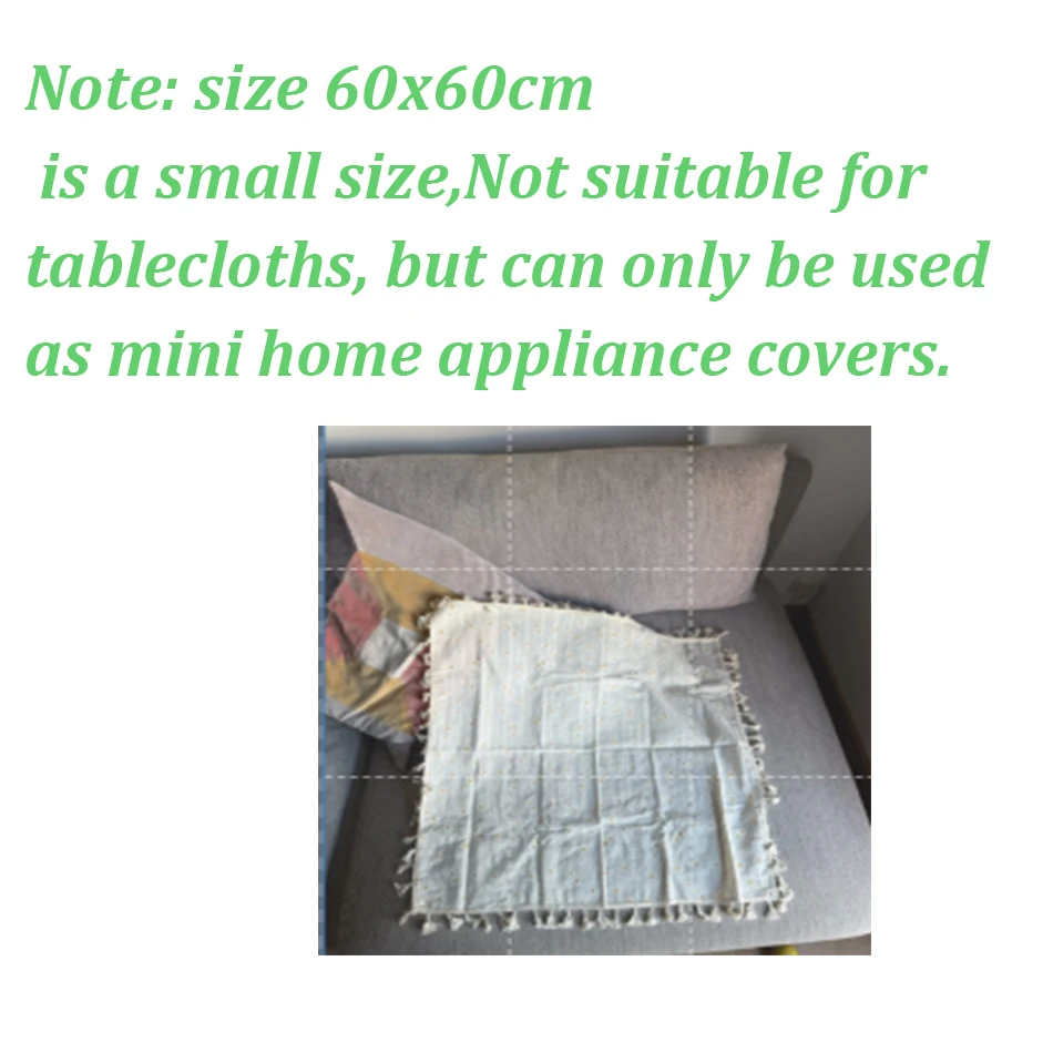 Rectangular Tablecloth Korean Style Small Daisy Cotton Floral For Kitchen Wedding Dining Room Tea Table Decoration