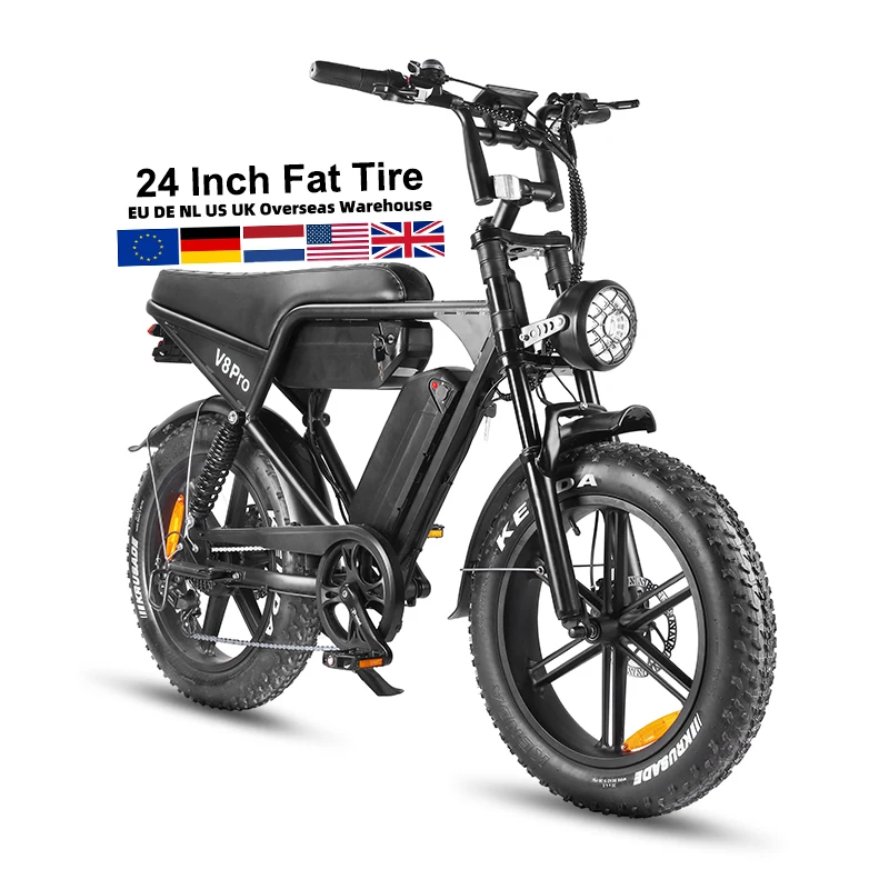 OUXI V8 Pro 24-Inch Max E-bike 1000W 48V Hybrid Fat Tire