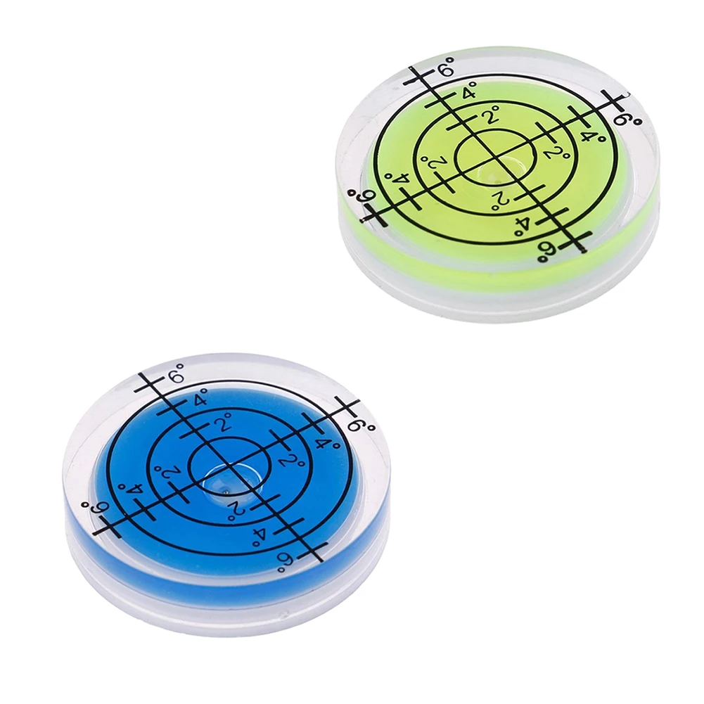 

2pcs 32mm Horizontal Bubble Level Precision Spirit Bubble Degree Mark Mini Round Bubble Environmental Horizontal Measuring Meter