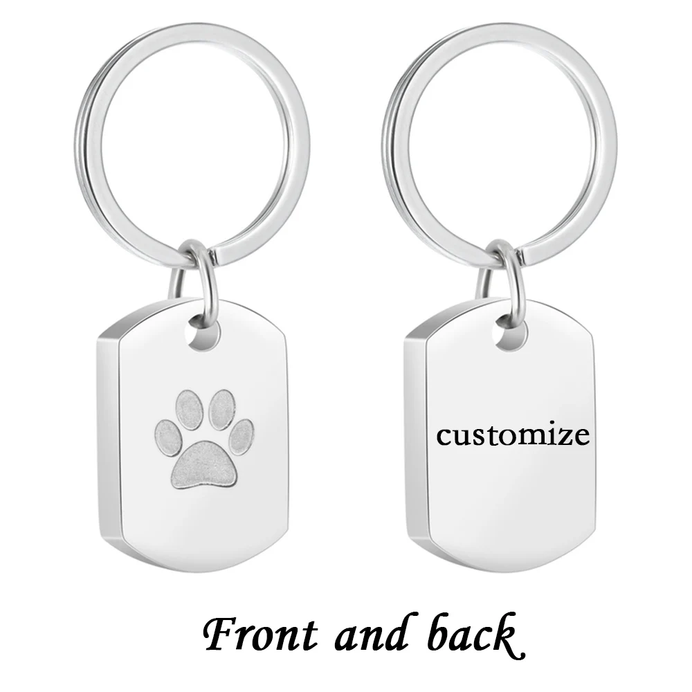 Cremation Jewelry Urn KeyChain for Ashes for Pet Paw Print Memorial Ash Jewelry, Keepsake Pendant Pet's Cat Dog's Ashes