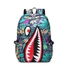 Backpack Elementary Bookbag Travel Rucksack Cartoon Shark Print Primary School Student Satchel Backpack Mochila Infantil 5