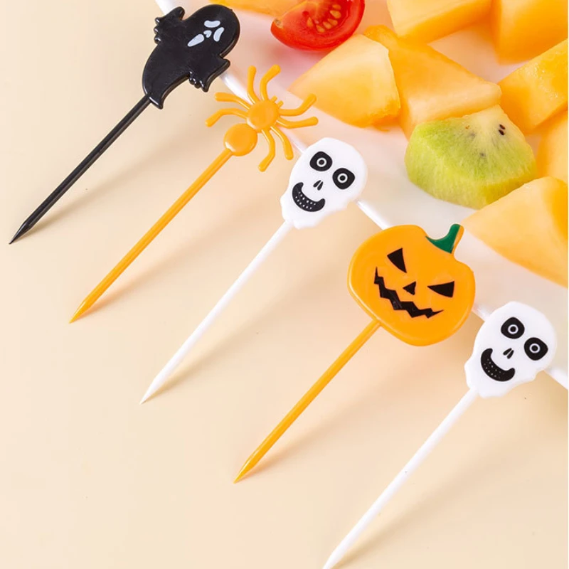 Unicorn Mini Food Fruit Fork Set Kid Cute Bento Box Decor Dessert Forks Cartoon Toothpick Cake Dessert Party Supply random color