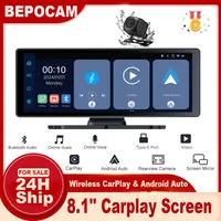 BEPOCAM 8.1 ''écran Carplay pour voiture sans fil CarPlay Android Auto lecteur vidéo multimédia autoradio universelle AUX FM autoradio 1