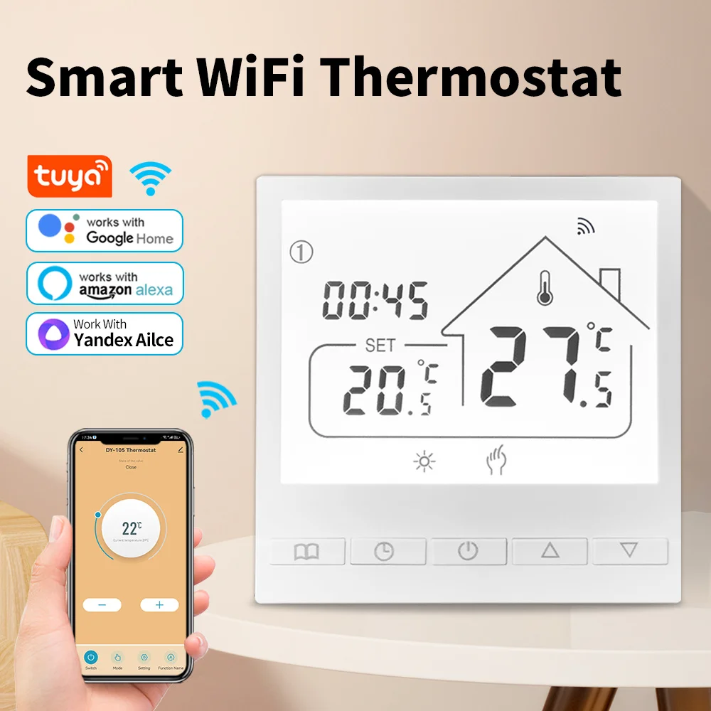 Smart Tuya WiFi Water/Electric Floor Heating Thermostat Water Gas