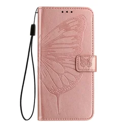 Elegant Butterfly Leather Wallet Phone Cover - Shark 9 8 Flip Case, Vibrant Colors for Oscal Modern 8 (Pink)