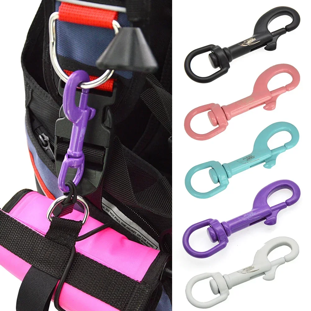 Colorful 75mm Stainless Steel Swivel Eye Bolt Snap Spring Hook For Scuba Diving Leash Flag For Diving Hook For Camping Tent 2