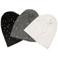 Geebro New Women's Star Stripes Beanies Hat Spring Autumn Fashion Beanie Ladies Knitted Comfortable Skullies Hats Bonnets Cap 2