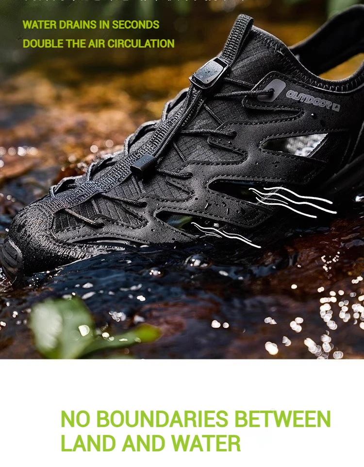 Xtep Wading Hiking Shoes for Men 2025 Summer Breathable Quick Drying River Trekking Shoes Outdoor Upstream Camping 875219170006