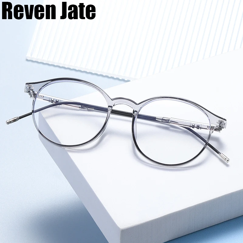 

Reven 81233 TR90 Round Glasses Frame Men Women Vintage Prescription Eyeglasses Frame Myopia Optical Spectacles Anti Blue Ray