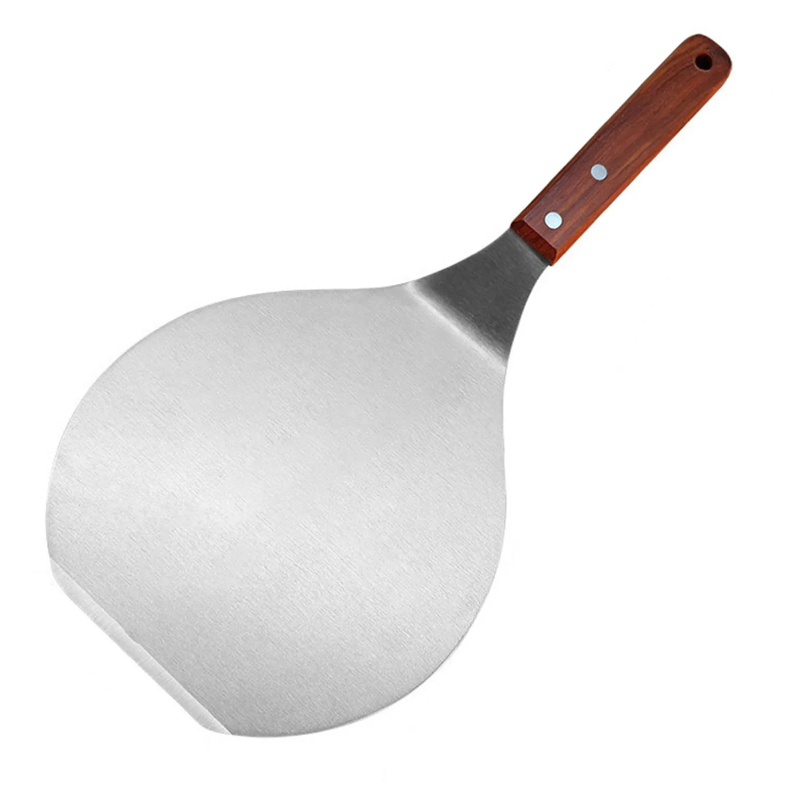 

Кухонная лопатка для пиццы, лопатка для пиццы из нержавеющей стали, инструмент для выпечки блинов с деревянной ручкой, кухонные инструменты для выпечки