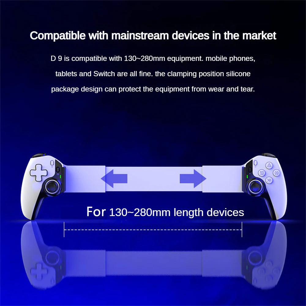 

Tablet Gamepad Easy Game Double Hall Somatosensory D9 Stretch Handle Switch Game And Accessories Mobile Gamepad Wireless Gamepad