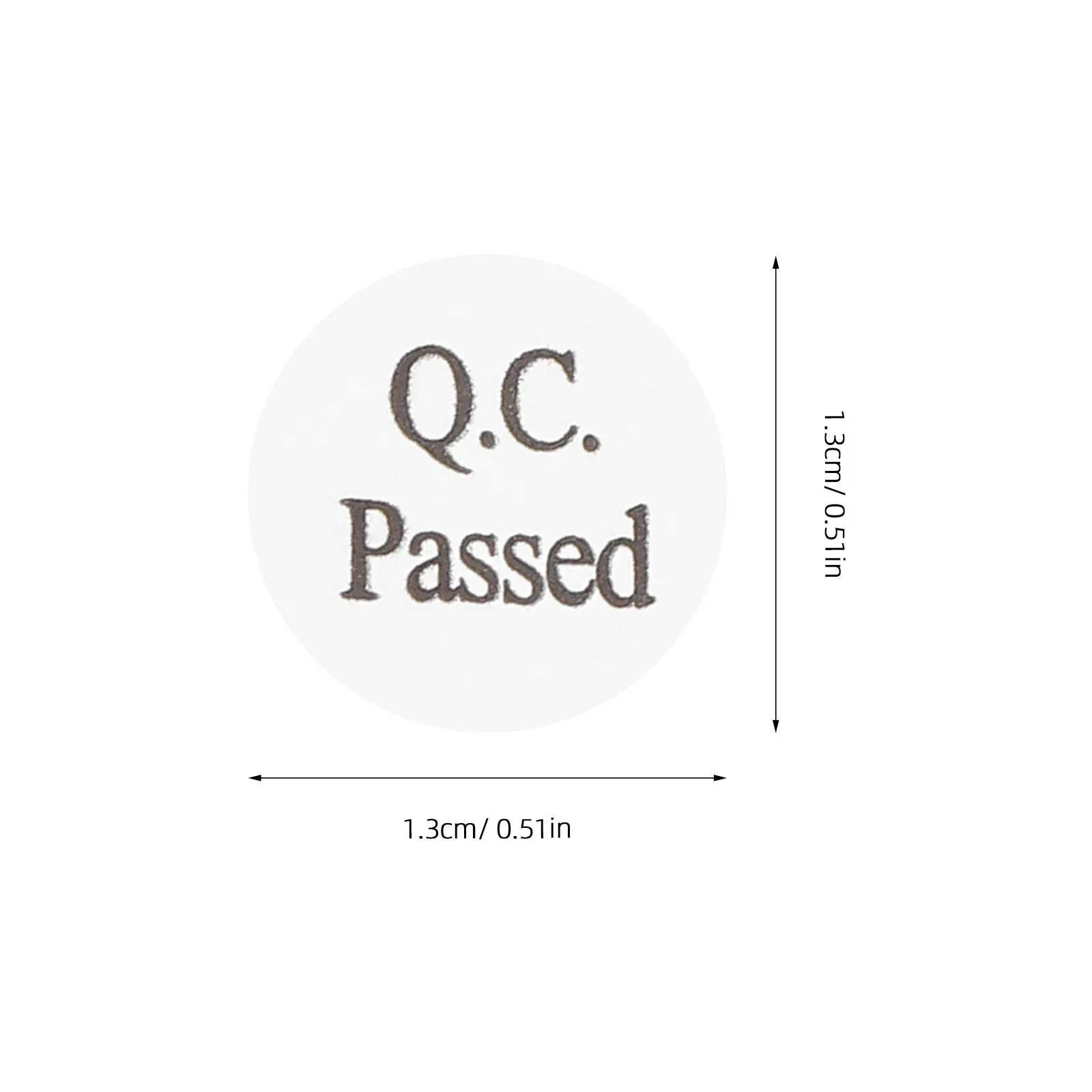 150매 원형 흰색 QC 통과 검사 라벨 스티커 창고 관리 제품을 위한 단순하고 전문적인 디자인