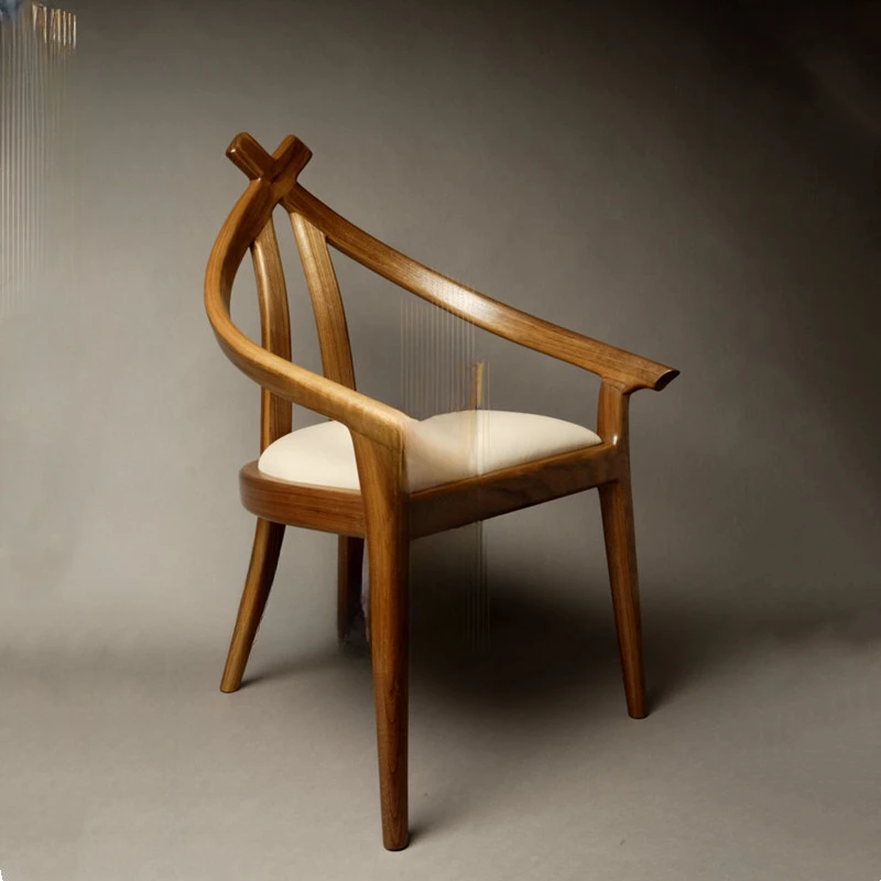 

Solid wood circle design and designer style neoclassical retro dining chairs