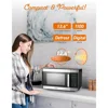 icrowave with 10 Power Levels, Small Microwave with Pull Handle Child Safety Lock, 1100 Watt Mic 4