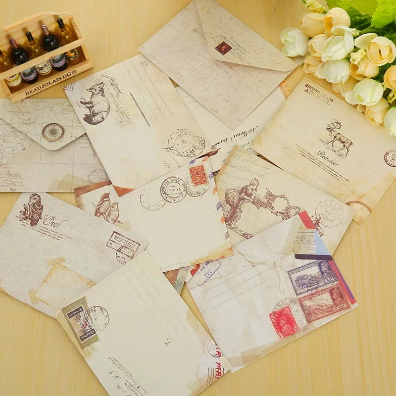 Mini Envelopes 12 Pcs Vintage Paper Scrapbooking