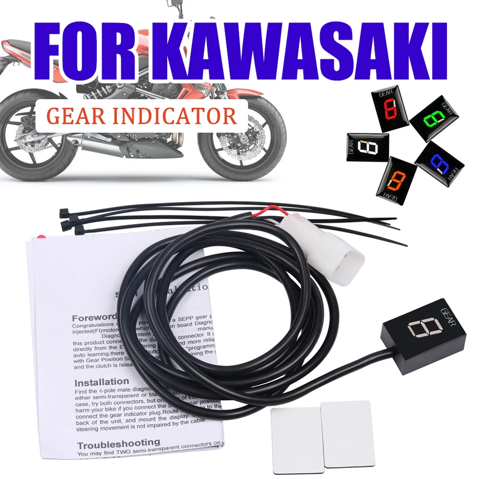 Display Indicatore Di Marcia Per Moto – Compatibile Con Kawasaki Z750, Z1000, ZX6R, ER6N, ER6F E Molti Altri