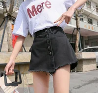 Womens Shorts Wide Short Pants for Women To Wear Baggy Culotte Skirt Office Work Denim Loose Jeans Classic Youthful Elasticty XL - Image 6