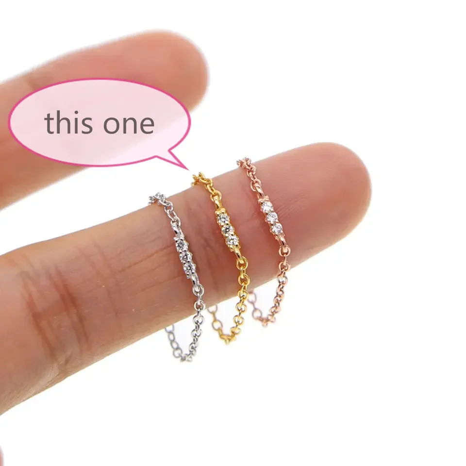 خاتم فضة 925 زركون مجوهرات نسائية