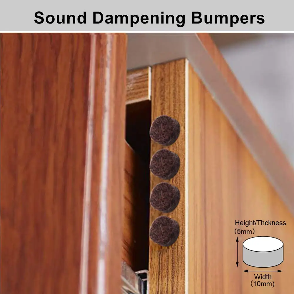 1 sheet 100pcs Self-Adhesive Felt Cabinet Door Bumpers Protects Cabinets from Damage Small Brown Pads 3/8" Diameter 5mm furniture pads door stops pads