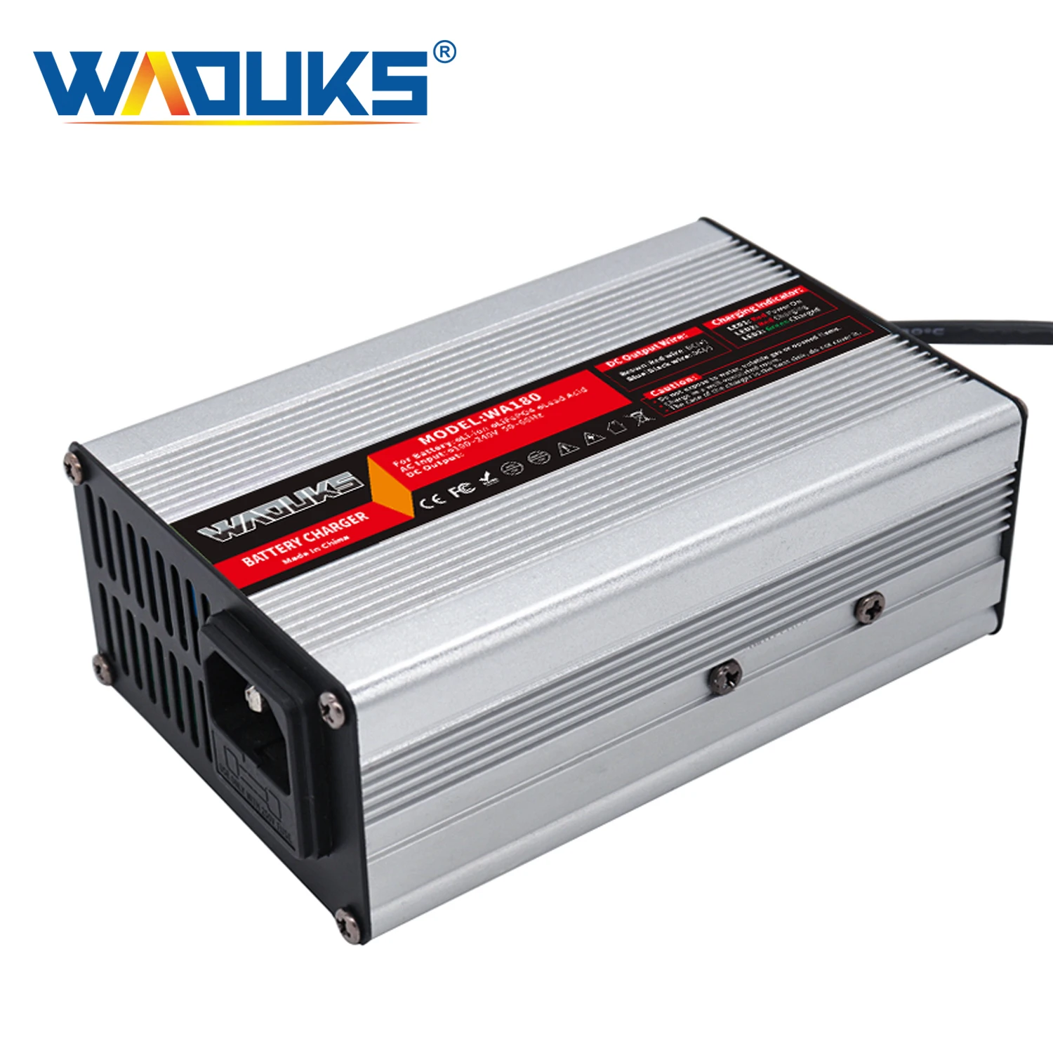 Carregador Inteligente com Ventilador de Refrigeração Carga Rápida Escudo de Alumínio 14.6v 10a Uso para 4s Bateria Lifepo4 - Image 3