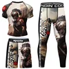 Mma Clothing Man Rashguard T-shirt+Pants Sets  Rash Guard Jiu jitsu MMA Compression Shirt+Shorts Bjj Boxing Jerseys Sport Suits 3