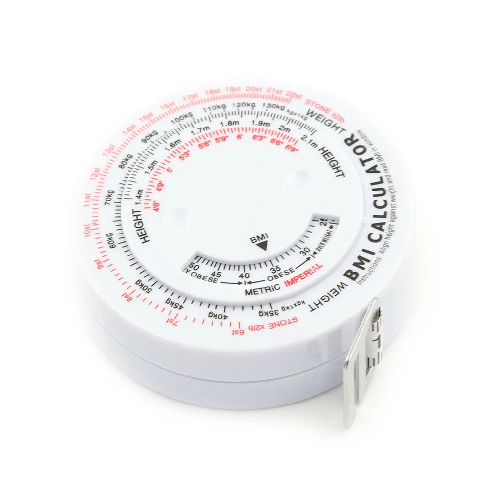 Description Picture 4 of item1.5M Tape Measure Retractable Measuring Ruler Calculator Diet Tape Measures Tools For BMI Body Mass Index Sewing Tailor Meter