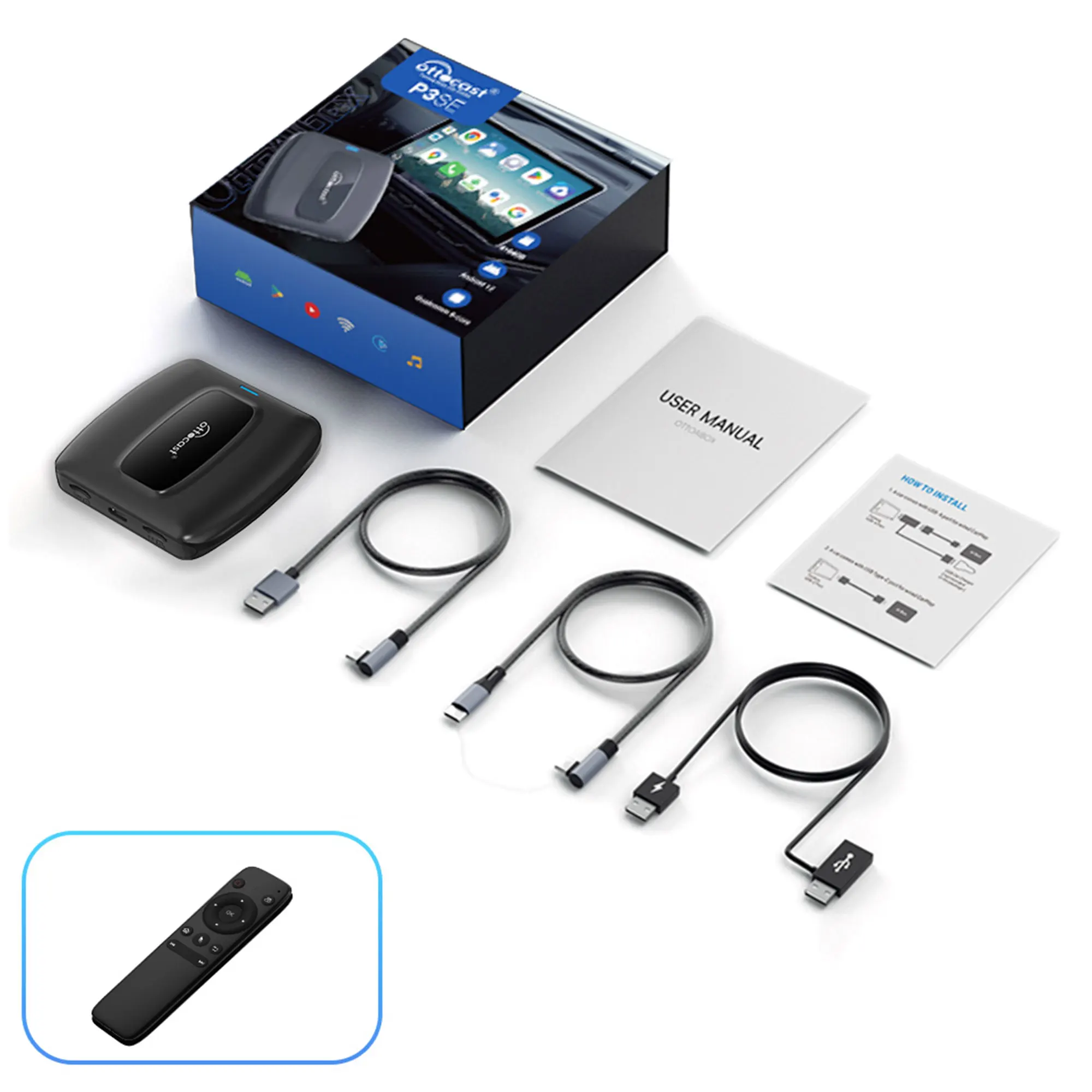その他 KDDIOttocast P3 Android Car Adapter Amazon.com: OTTOCAST P3 CarPlay AI Box - 2025 Android 12.0