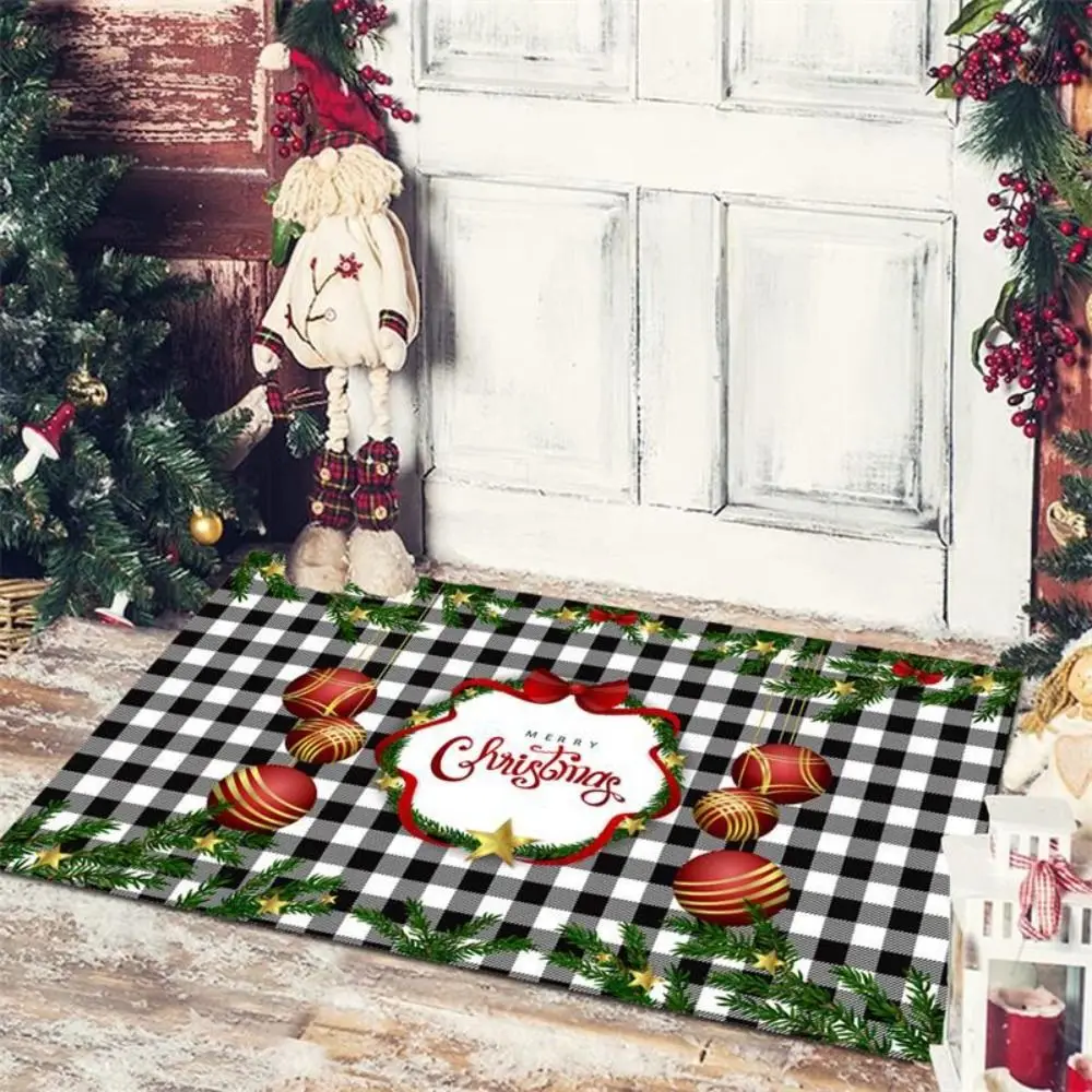 Christmas Floor Mat Entrance Doormat Bedroom Bath Toilet Anti Slip Carpet Merry Christmas Decoration for Home New Year Gift