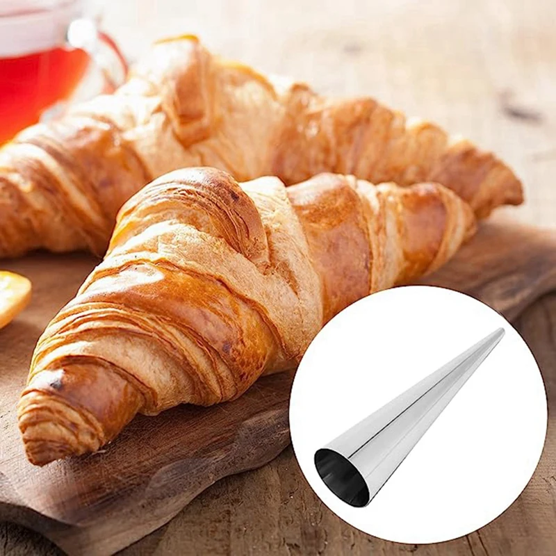 BEAU-40 PCS Cream Horn Forms, Stainless Steel Cannoli Tubes, Cream Roll Horn Molds Cream Horn Metal Cones For Cream Roll 2