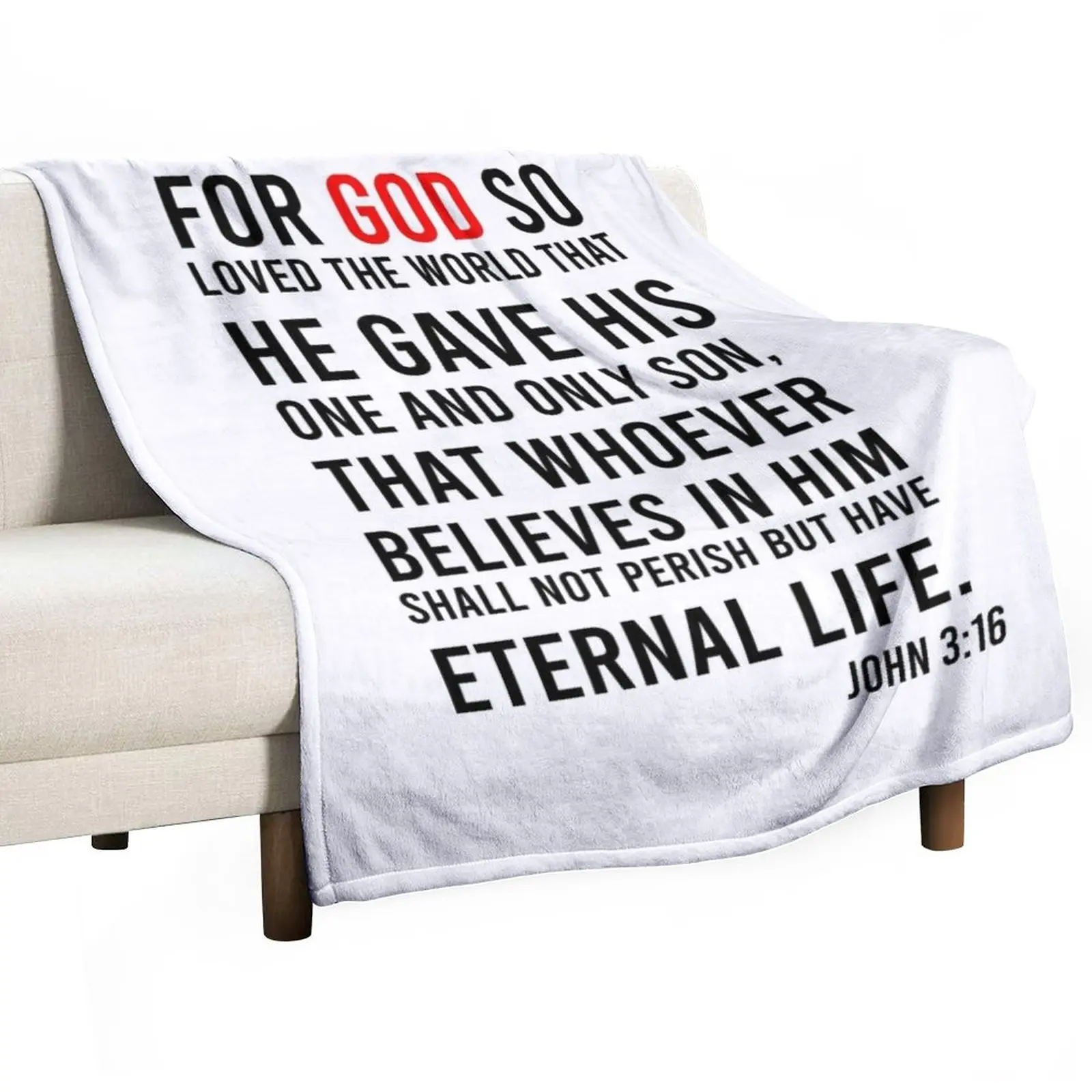 

John 3:16 Bible Verse Throw Blanket Decorative Sofa Blanket Personalized Gift Blankets Sofas Of Decoration