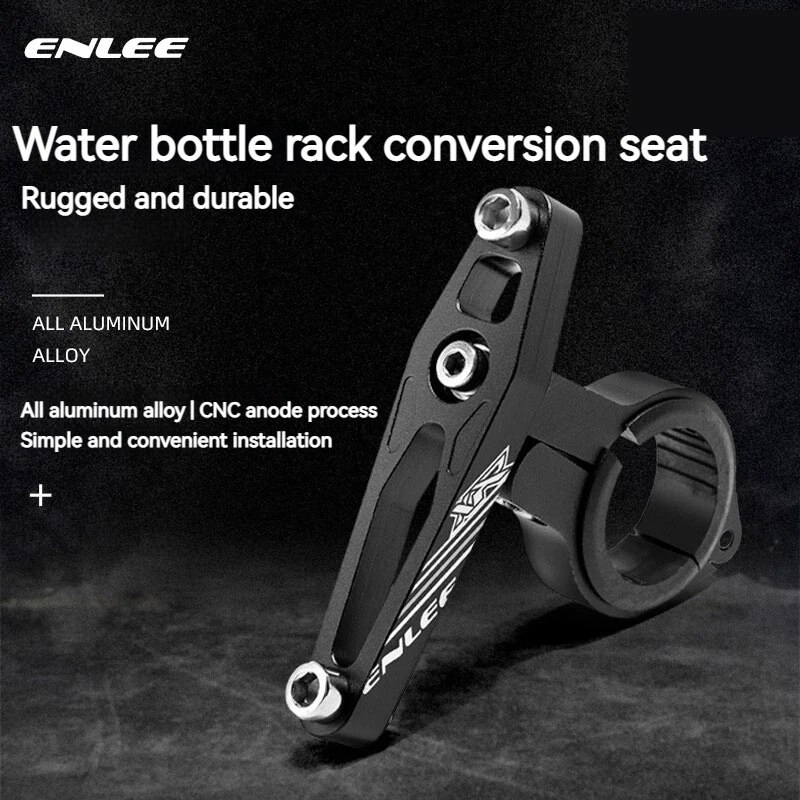 ENLEE MTB Bicycle Aluminum Alloy Water Bottle Holder Conversion Seat Fixed Adjustable Bottle Holder Bike Base Riding Equipment